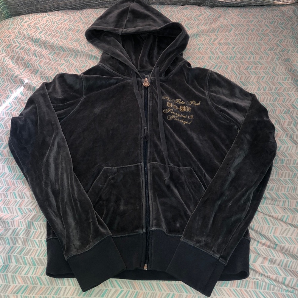 Vintage PINK Velvet Zip-Up